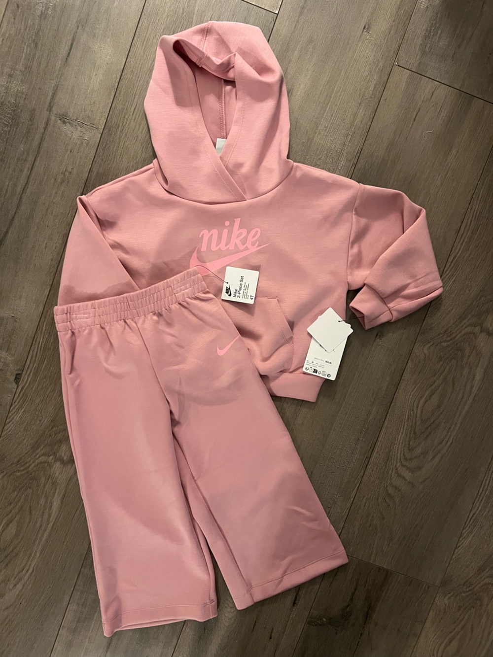 Nike Kids Pink Hoodie & Joggers Set - Light Pink